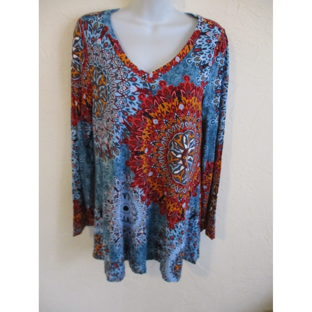 Awuliffan Long Sleeve V Neck T Shirt Size Large NWT